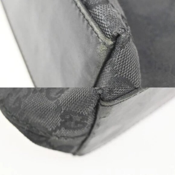 GUCCI GG Pattern Jackie Shoulder Hobo Bag Canvas Leather Black Italy 04DA282 - Picture 7 of 16